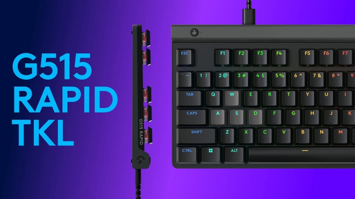Logitech's G515 RAPID TKL: A Low-Profile Keyboard with Magnetic Switches Now Available