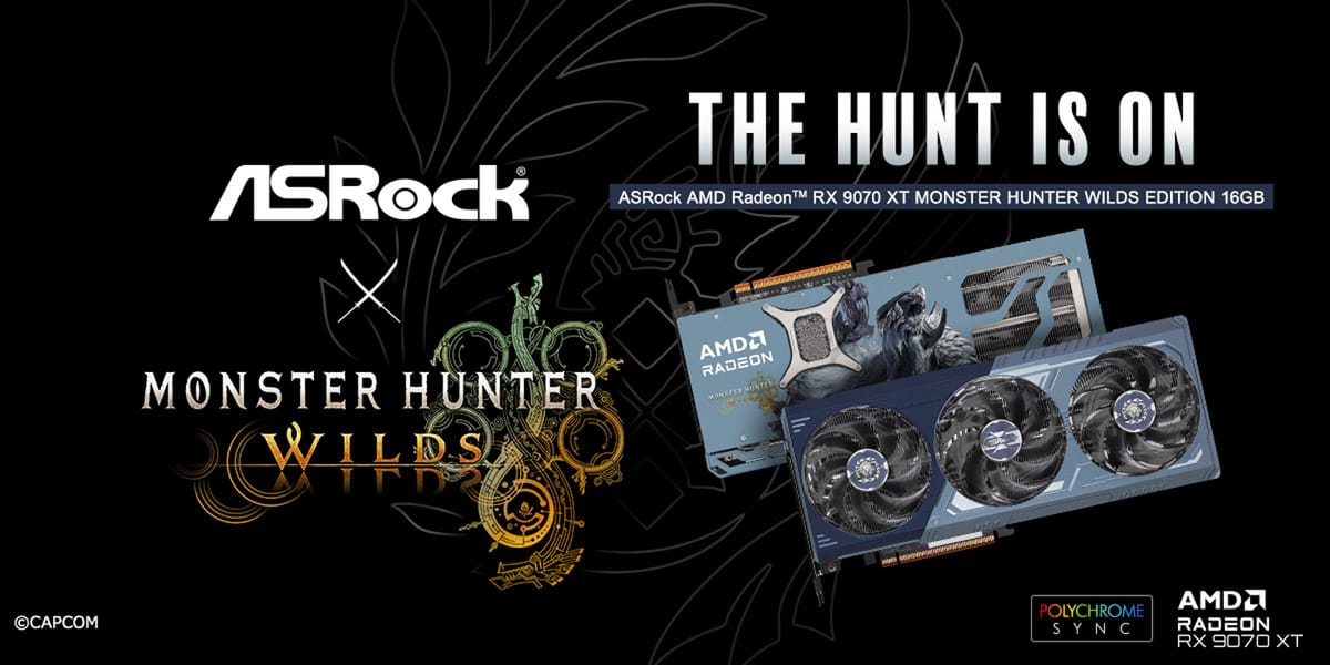 ASRock Launches Radeon RX 9070 XT Monster Hunter Wilds Edition, Inspired By Arkveld Monster
