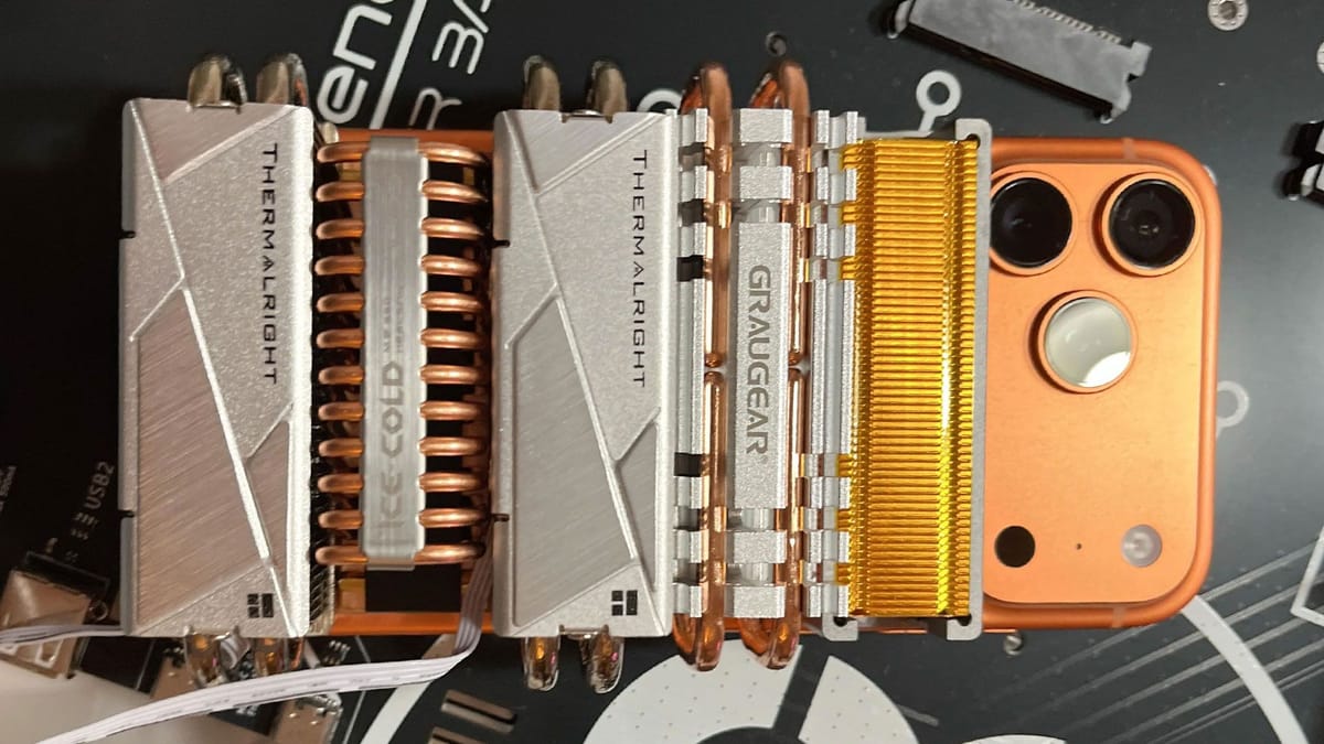 Monstrous SSD Cooling Solution for iPhone 17 Pro Max - Tom's Hardware