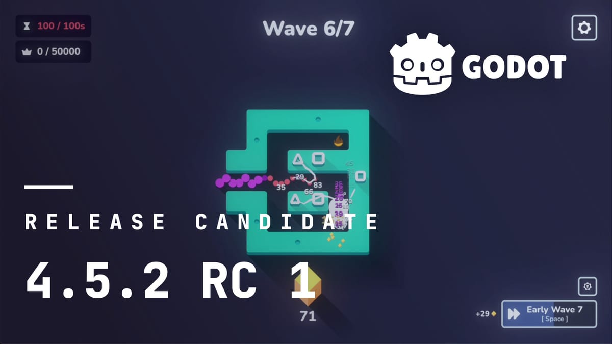 Godot Engine 4.5.2 RC1 Released with Performance Fixes and Android XR Support