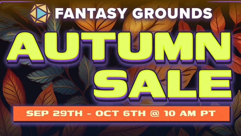 Fantasy Grounds VTT Announces Autumn Sale with Up to 75% Off